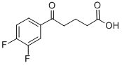 5-(3,4-二氟苯基)-5-氧代戊酸 结构式