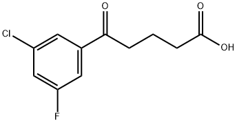 5-(3-氯-5-氟苯基)-5-氧代戊酸 结构式
