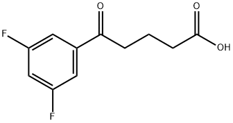 5-(3,5-DIFLUOROPHENYL)-5-OXOVALERIC ACID 结构式