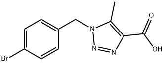 1-(4-溴苄基)-5-甲基-1H-1,2,3-三唑-4-羧酸 结构式