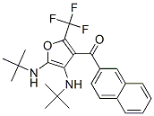 Methanone,  [4,5-bis[(1,1-dimethylethyl)amino]-2-(trifluoromethyl)-3-furanyl]-2-naphthalenyl- 结构式