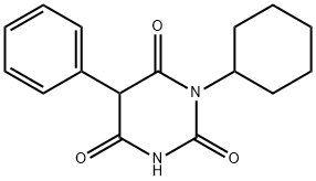 1-Cyclohexyl-5-phenylbarbituric acid 结构式