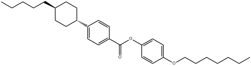 戊基环己基苯甲酸对庚氧基苯酚酯 结构式