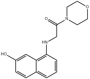 4-[[(7-hydroxy-1-naphthyl)amino]acetyl]morpholine 结构式