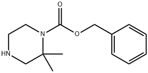 2,2-二甲基-1-哌嗪甲酸苄酯 结构式