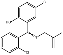 Phenol, 4-chloro-2-((2-chlorophenyl)((2-methyl-2-propenyl)imino)methyl )- 结构式