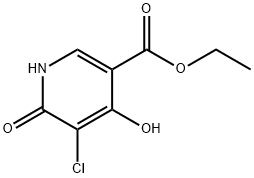 5-氯-4,6-二羟基-3-羧酸乙酯 结构式