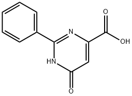6-羟基-2-苯基-嘧啶-4-羧酸 结构式