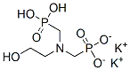 dipotassium dihydrogen [[(2-hydroxyethyl)imino]bis(methylene)]bisphosphonate 结构式