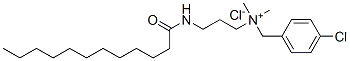 (p-chlorobenzyl)dimethyl[3-[(1-oxododecyl)amino]propyl]ammonium chloride 结构式
