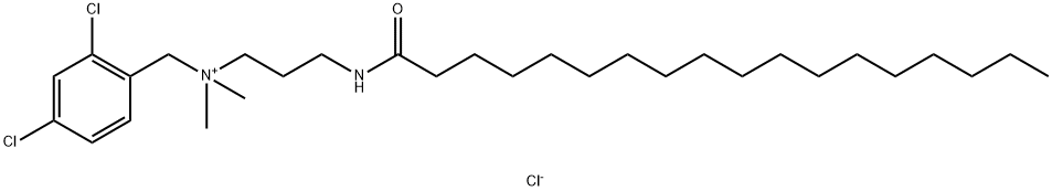 (2,4-dichlorobenzyl)dimethyl[3-[(1-oxooctadecyl)amino]propyl]ammonium chloride 结构式