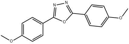 2,5-双(4-甲氧基苯基)-[1,3,4]恶二唑 结构式