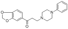 1-(1,3-BENZODIOXOL-5-YL)-3-(4-PHENYLPIPERAZINO)-1-PROPANONE 结构式