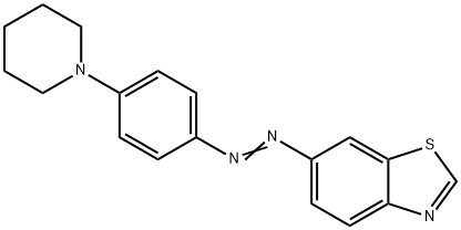 6-(4-N-piperidinylphenyl)azobenzothiazole 结构式