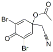 2,5-Cyclohexadiene-1-acetonitrile, 1-(acetyloxy)-3,5-dibromo-4-oxo- 结构式