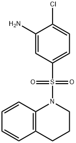 1-(3-氨基-4-氯苯磺酰基)-1,2,3,4-四氢喹啉 结构式