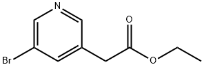 5-溴-3-吡啶基乙酸乙酯 结构式