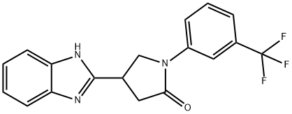 4-(1H-苯并咪唑-2-基)-1-[3-(三氟甲基)苯基]-2-吡咯烷酮 结构式