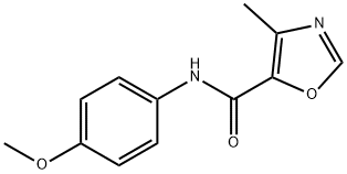 N-(4-甲氧苯基)-4-甲基恶唑-5-甲酰胺 结构式