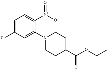 ETHYL 1-(5-CHLORO-2-NITROPHENYL)-4-PIPERIDINE CARBOXYLATE 结构式