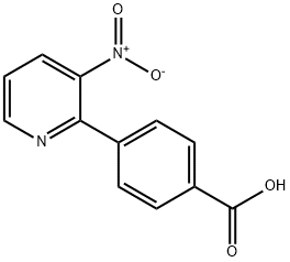 4-(3-硝基吡啶-2-基)苯甲酸 结构式