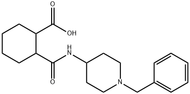 2-{[(1-BENZYL-4-PIPERIDINYL)AMINO]-CARBONYL}CYCLOHEXANECARBOXYLIC ACID 结构式