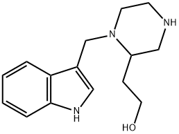 2-(1-((1H-吲哚-3-基)甲基)哌嗪-2-基)乙-1-醇 结构式