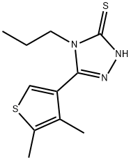 5-(4,5-二甲基噻吩-3-基)-4-丙基-4H-1,2,4-三唑-3-硫醇 结构式
