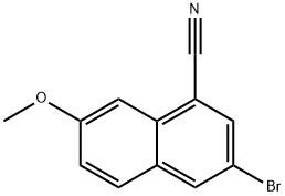 3-BROMO-7-METHOXY-1-NAPHTHONITRILE 结构式