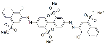 tetrasodium 4,4'-bis[(1-hydroxy-4-sulphonato-2-naphthyl)azo][1,1'-biphenyl]-2,2'-disulphonate 结构式