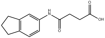 4-(2,3-二氢-1H-茚-5-基氨基)-4-氧代-丁酸 结构式