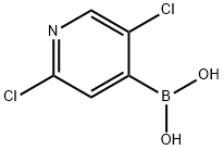 2,5-二氯吡啶-4-硼酸 结构式