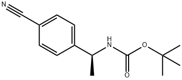 (S) - 叔丁基(1-(4-氰基苯基)乙基)氨基甲酸酯 结构式