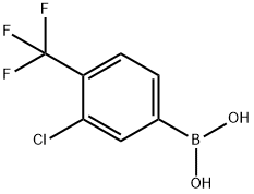3-氯-4-三氟甲基苯基硼酸 结构式
