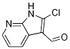 1H-Pyrrolo[2,3-b]pyridine-3-carboxaldehyde, 2-chloro- 结构式
