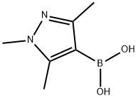 硼酸,B-(1,3,5 - 三甲基-1H-吡唑-4- 基) - 结构式