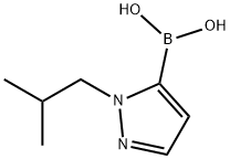 2-Isobutyl-2H-pyrazole-3-boronic acid 结构式