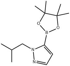 1-(2-Methylpropyl)-5-(4,4,5,5-tetramethyl-1,3,2-dioxaborolan-2-yl)-1h-pyrazole 结构式