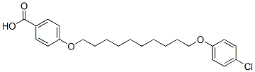 1-(4-Carboxyphenoxy)-10-(4-chlorophenoxy)decane 结构式