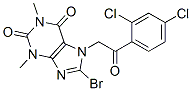 1H-Purine-2,6-dione,  8-bromo-7-[2-(2,4-dichlorophenyl)-2-oxoethyl]-3,7-dihydro-1,3-dimethyl- 结构式