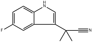 5-氟-A,A-二甲基-1H-吲哚-3-乙酰腈 结构式