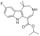 Azepino[4,5-b]indole-5-carboxylic acid, 9-fluoro-1,2,3,6-tetrahydro-1,1-dimethyl-, 1-methylethyl ester 结构式