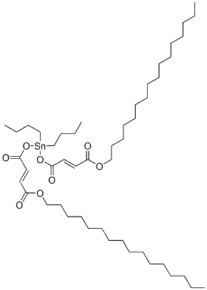 hexadecyl 6,6-dibutyl-4,8,11-trioxo-5,7,12-trioxa-6-stannaoctacosa-2,9-dienoate 结构式