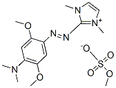 2-[[4-(dimethylamino)-2,5-dimethoxyphenyl]azo]-1,3-dimethyl-1H-imidazolium methyl sulphate 结构式