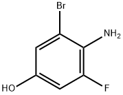 4-氨基-3-溴-5-氟苯酚 结构式