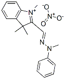 1,3,3-三甲基-2-[(甲苯亚肼基)甲基]-3H-吲哚翁硝酸盐 结构式