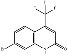 7-溴-4-三氟甲基-2(1H)-喹啉酮 结构式