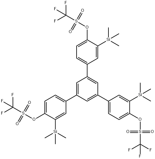 1,3,5-Tris[4-(trifluoromethanesulfonyloxy)-3-(trimethylsilyl)phenyl]benzene