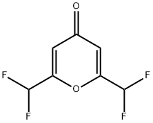 2,6-双(二氟甲基)-4H-吡喃-4-酮 结构式