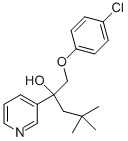 1-(4-CHLOROPHENOXY)-4,4-DIMETHYL-2-(3-PYRIDINYL)-2-PENTANOL 结构式